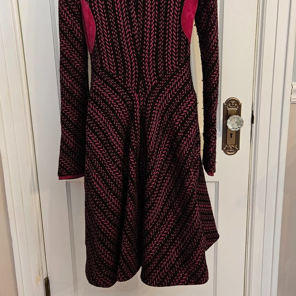 Diane von Furstenberg (DVF) Coat, Fuchsia & Black Print - Picture 8 of 11